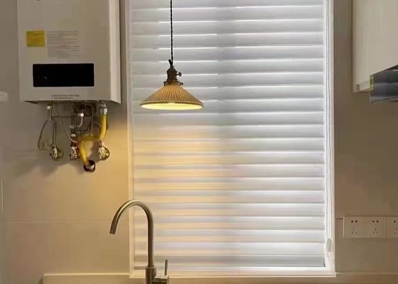 Las cortinas triples hermosas del La de Shangri ciegan eléctrico para la oficina