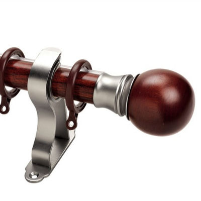 Cortina de ventana de madera de la sala de estar del diseño de Rod de cortina Reino Unido poste, Rod Finials, cortina poste de la sala de estar