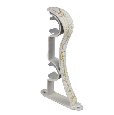 material de Rod Brackets Aluminum Alloy Iron de la cortina del doble del oro de 25m m 28m m