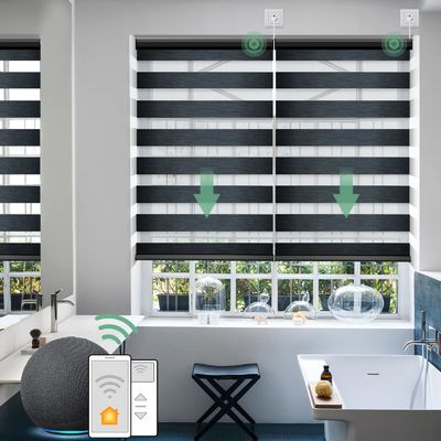 Persianas de ventana inteligentes elegantes del control del App motorizadas para el Odm del OEM de la decoración