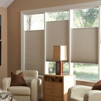 Día y noche cortinas del panal para sombrear de elevación eléctrico de las cortinas del obturador de la sala de estar