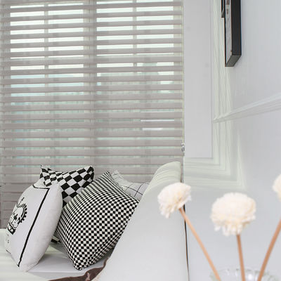 Cortina ciega Gray Colored For Living Room blanco de la cebra del rodillo