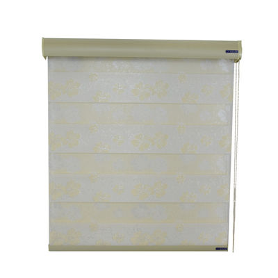 Prenda impermeable doble de las persianas de rodillo del apagón del modelo de la cebra para la oficina
