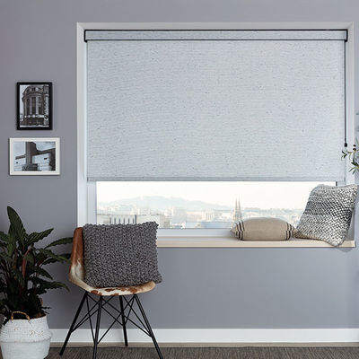 La tela manual Grey Day And Night Roller ciega para la protección de la intimidad interior