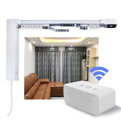 El fabricante al por mayor Silent Design Ripple dobla la vía eléctrica de aluminio de la cortina del Smart Home del motor de Wifi Tuya