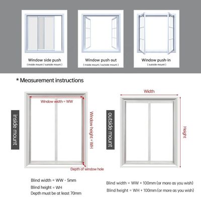 A prueba de viento eléctrico inteligente blanco de lujo de las persianas de ventana para el café