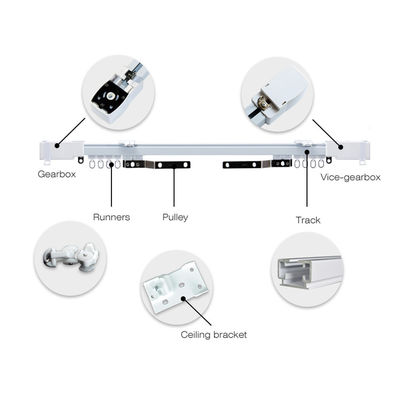 Sistema de pista eléctrico de aluminio de la cortina de Tuya WIFI para el hogar elegante
