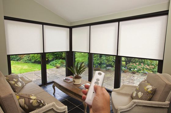 Persianas de ventana de lujo modernas del rodillo decorativas para el ODM casero del OEM de la sala de estar