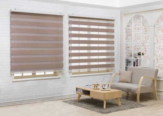 Cortina ciega de la cebra eléctrica durable automática para el hotel de la oficina