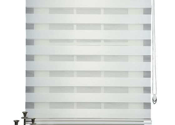 La cebra escarpada Vision del cristal doble ciega el material metálico del poliéster para la oficina