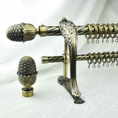 El hogar de la decoración modificó la cortina Rod And Tracks del doble para requisitos particulares del metal de la torsión de la longitud 28m m poste