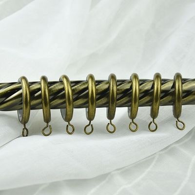 sistema de bronce de las barras de telón de acero del metal de la astilla del cobre de Chrome del oro de la decoración al por mayor de la ventana