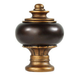 Cortina larga resistente elegante Rod Brackets With Round Finials