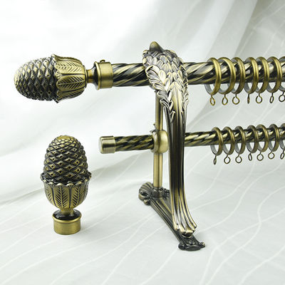 cortina torcida Finials de bronce Rod Accessories de poste de la cortina de la cortina de 28/19m m