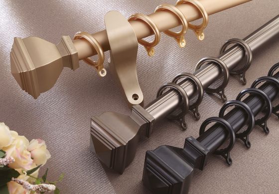 Cortina doble Rod Holder Image Curtain del tubo de aluminio del soporte 28m m de la pared
