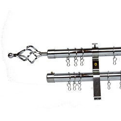 ventana extensible de Rod Silver Color For Home del tubo de la cortina de 28m m