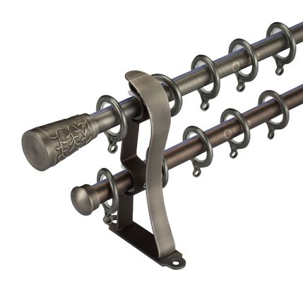 Anillo de soportes de aluminio de Rod Anti Rust With Cover del tubo de la cortina del metal