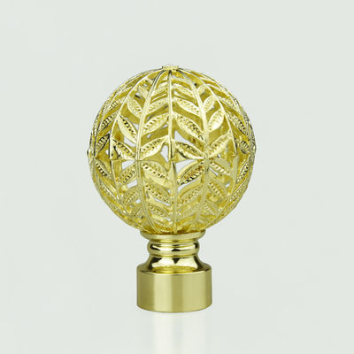 Accesorios cristalinos de oro de la barra de cortina de los finials de la cortina del metal del diamante del nuevo diseño al por mayor directo de la fábrica