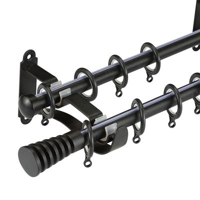 Solo tubo doble Rod Steel Material Modern Style de la cortina para el hogar
