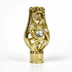 Cortina Rod Head Crystal Material Durable de la forma de la corona para la decoración