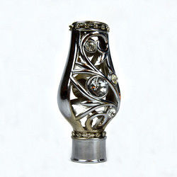 Cortina Rod Head Crystal Material Durable de la forma de la corona para la decoración