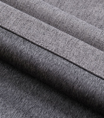 Lino Grey Cortina Opaca Doble Capa ligero Ring Style simple del terciopelo