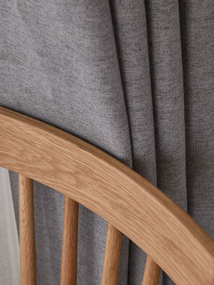 Lino Grey Cortina Opaca Doble Capa ligero Ring Style simple del terciopelo