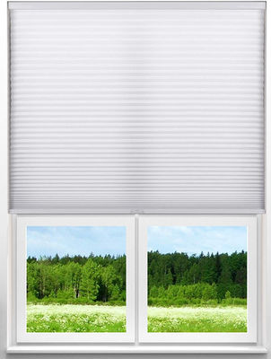 Grey Honeycomb Blackout Blinds de filtración ligero, sombras celulares atadas modernas