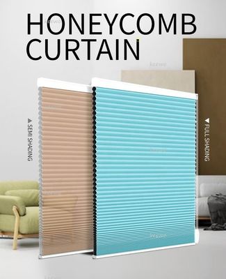 Grey Honeycomb Blackout Blinds de filtración ligero, sombras celulares atadas modernas