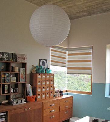 Capa doble de la cortina ciega horizontal interior de la cebra para la sala de estar