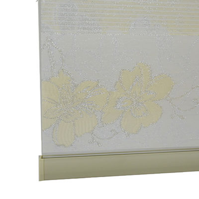 Material horizontal de los hilados de polyester del estilo del apagón del rodillo de la cortina ciega doble de la cebra