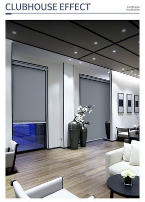 La ventana de la oficina de la tela de la prenda impermeable del apagón cubre a Gray Color For Indoor Decoration