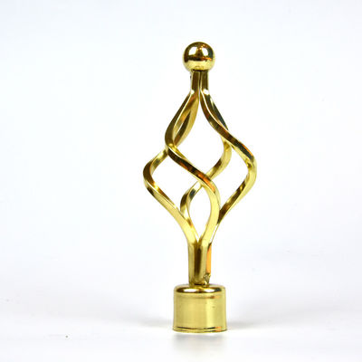 Finials decorativos de la corona para el artículo de Roces de cortina con el tratamiento de la galjanoplastia de la pintura