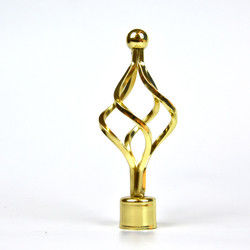 Finials decorativos de la corona para el artículo de Roces de cortina con el tratamiento de la galjanoplastia de la pintura