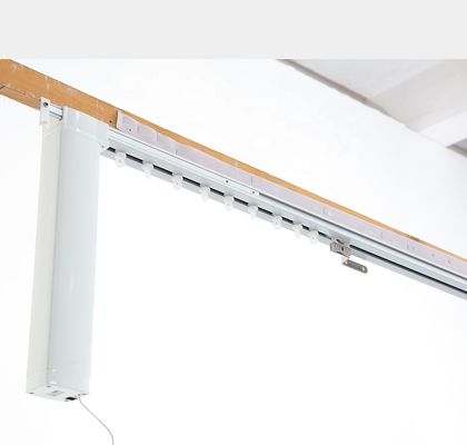 Material ajustable de la aleación de aluminio de la pista silenciosa telescópica eléctrica de la cortina