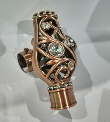 ODM decorativo del material de Rod Ends Copper Rose Gold de la cortina del metal redondo de 25m m