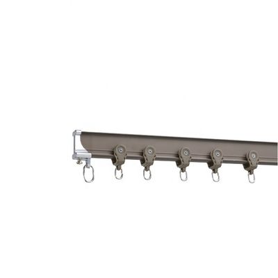 Material de aluminio curvado decorativo del metal de la cortina de la ventana del manual silencioso de la pista