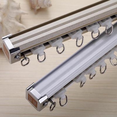 Pista silenciosa de la cortina del metal de aluminio con estilo montado en la pared montado techo