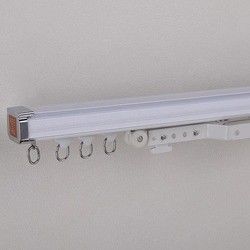Pista silenciosa de la cortina del metal de aluminio con estilo montado en la pared montado techo