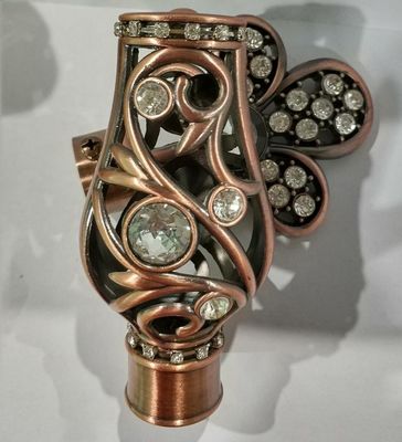 Tubo Rod Finial With Electrophoresis Surface de la cortina de la novedad del hierro