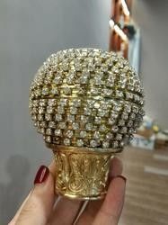 NUEVOS Finials de Crystal Round Gold Studded Diamond de la bola de alta calidad al por mayor de la cortina