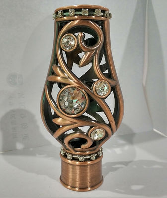 Tubo Rod Finial With Electrophoresis Surface de la cortina de la novedad del hierro