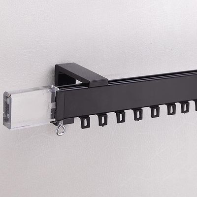 OEM negro blanco del ODM del color de la pista silenciosa de aluminio de la cortina del metal