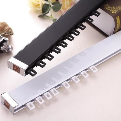 OEM negro blanco del ODM del color de la pista silenciosa de aluminio de la cortina del metal
