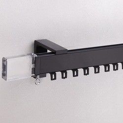 OEM negro blanco del ODM del color de la pista silenciosa de aluminio de la cortina del metal