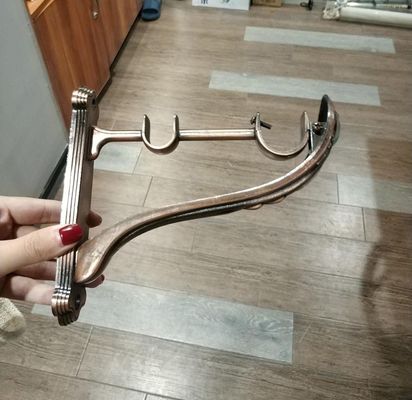 Cortina doble de bronce de cobre Rod Bracket Curtain Accessories del metal 28/19m m del tenedor de la cortina del color
