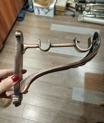 Cortina doble de bronce de cobre Rod Bracket Curtain Accessories del metal 28/19m m del tenedor de la cortina del color