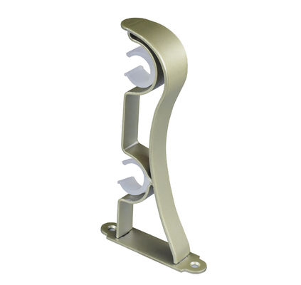 material de Rod Brackets Aluminum Alloy Iron de la cortina del doble del oro de 25m m 28m m