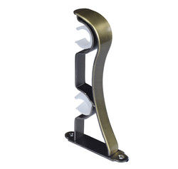 material de Rod Brackets Aluminum Alloy Iron de la cortina del doble del oro de 25m m 28m m