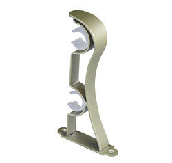 material de Rod Brackets Aluminum Alloy Iron de la cortina del doble del oro de 25m m 28m m